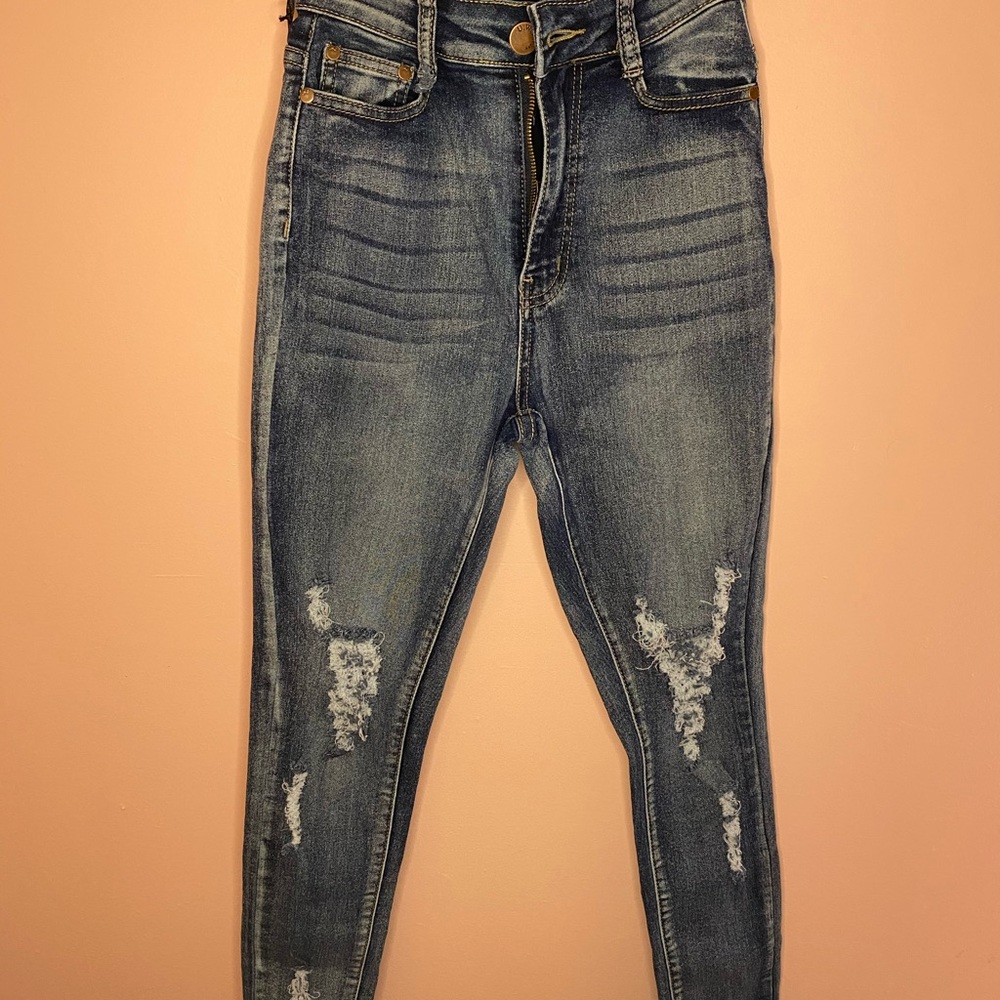 Fashion nova, mood swing distressed Jeans